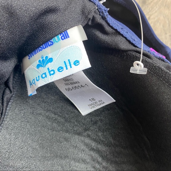 Swimsuits For All Aquabella Xtra Life one piece swimsuit Purple Fuchsia - Picture 7 of 9